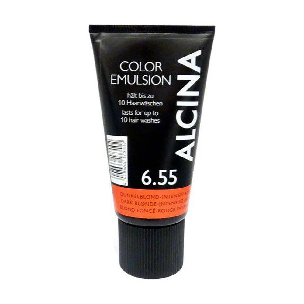 Уцінка! Відтінкова емульсія для волосся Alcina Color Emulsion 6.55 Dark Blonde Intense Red, 150 мл